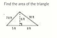 Simple help please. Just find the area of the triangle thx