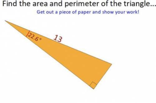 Find the area and perimeter of the triangle