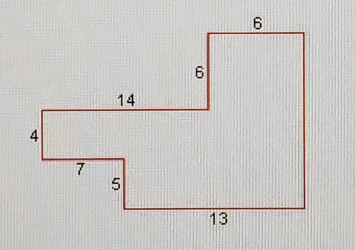 What is the area of the polygon given below?

O A. 117 square unitsO B. 195 square units O C. 181