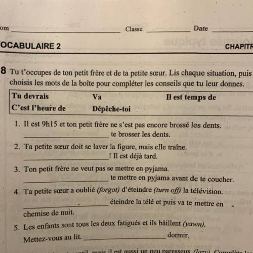 I need help with this French!