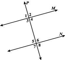 If line M is parallel to line N, which angle must be congruent to 5?

A. 
8
B. 
6
C. 
3
D. 
2