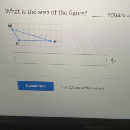 What is the area of the figure?in 
square units