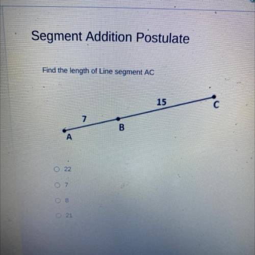 Find length of line segment ac