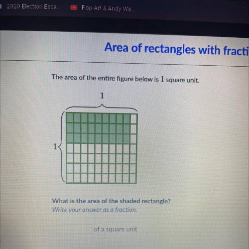 What is the area of the shaded rectangle