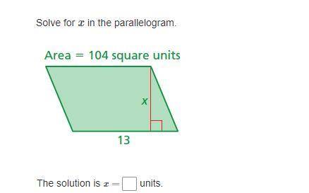 Solve for x in the parallelogram
