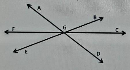 Name 3 pairs of adjacent angles and 3 pairs of vertical angles.
