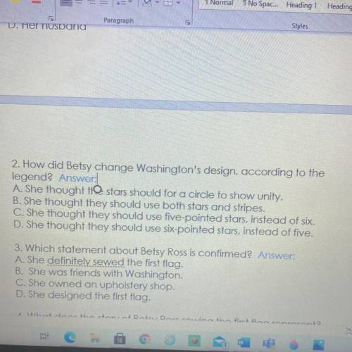 How did betsy change Washington's design