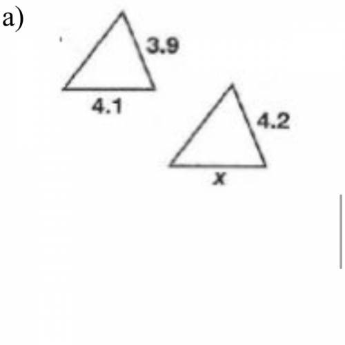 Help please.
Solve for the unknown variable for the following similar shapes.