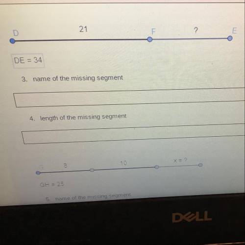 1. Name of the missing segment.
2.Length of the missing segment.
