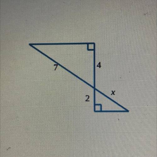 Find the length x. PLEASE HURRYYYY