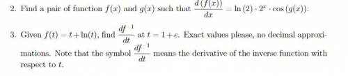 I am unsure how to begin to solve these two questions.