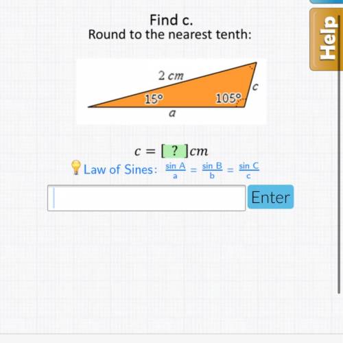 Find c. Round to the nearest tenth