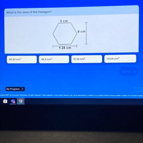 Please help 
What is the area of the hexagon?