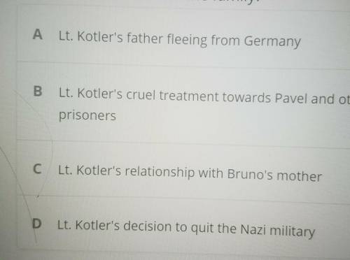 What causes Brunos father to get upset with Lt. Koltler at a dinner with the family.