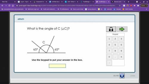 PLS HELP (IN CLASS) WHAT IS THE ANGLE OF C