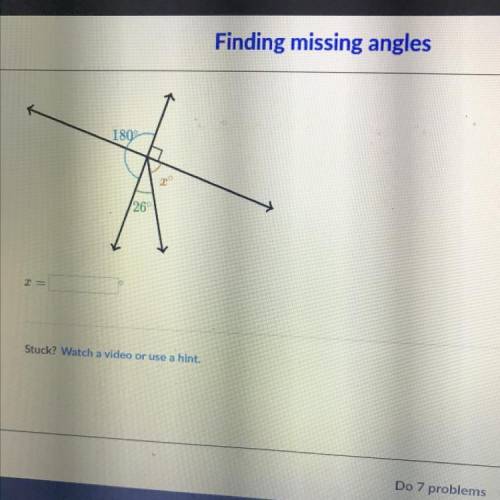 Please help me find the missing angle
