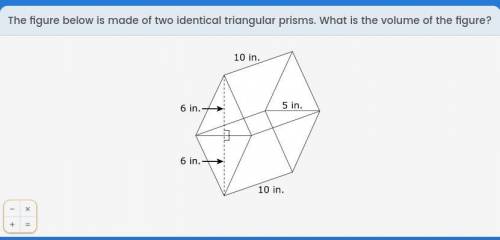 The figure below is made of a two identical triangular prims. What is the volume of the figure