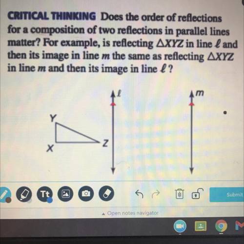 CRITICAL THINKING Does the order of reflections

for a composition of two reflections in parallel