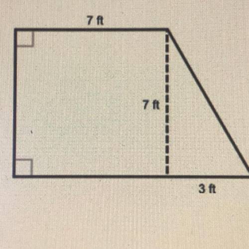 A doghouse is to be built in the shape of a right trapezoid, as shown below. What is the area of th