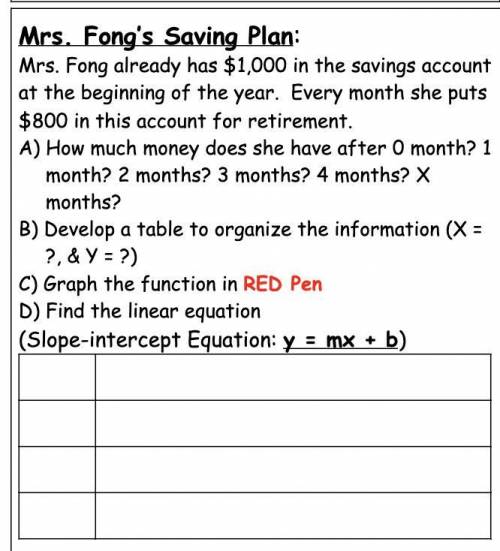 Please, help!!!
Ms. Yip and Mrs. Fong's Saving Plan