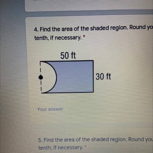 Find the area of the shaded region. Round your answer to the nearest tenths.