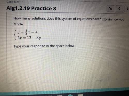 How many solutions does this system of equations have? Explain how you know