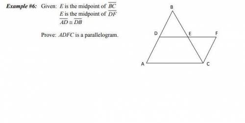 PLEASE HELP FAST - Prove: ADFC is a parallelogram