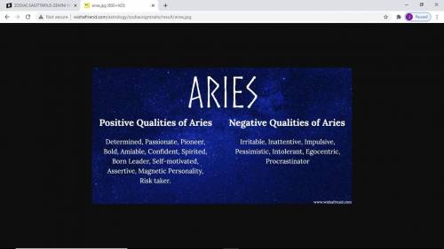 ZODIAC:ARIES
I'LL BE DOING CANCER LATER SO STAY TUNE