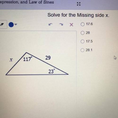I need help with this Geometry question. I think it’s law of sines :(