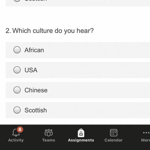 Which culture do you hear?