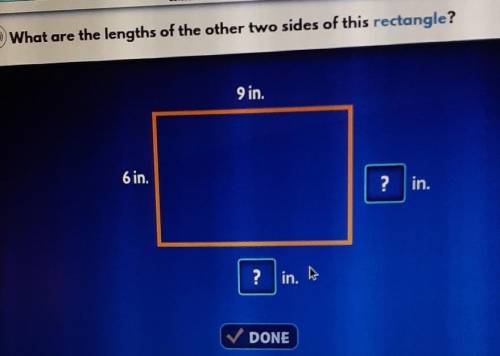 What are the lengths of the other two sides of this rectangle?