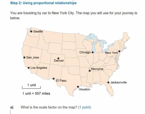 PLEASE HELP

a) What is the scale factor on the map? (1 point) 
b) What is the approximate distanc