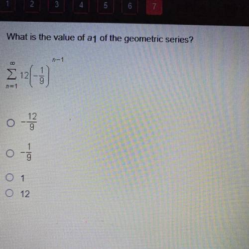 What is the value of a1 of the geometric series?