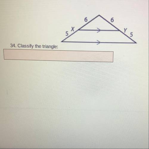 HELP 
1. Classify the triangle (image)