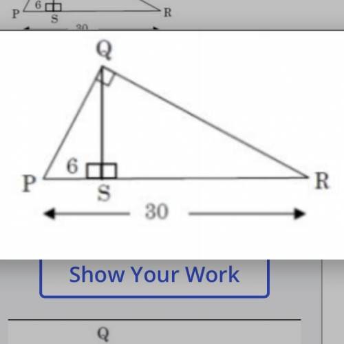 Help please.

Given the picture above, determine the value of QS and PQ
I need to show full work t