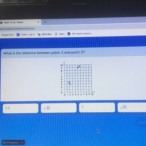 What is the distance between point A and point B