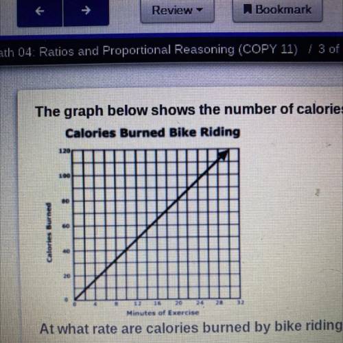 I WILL MARK YOU BRAINLEST The graph below shows the number of calories burned while riding a bicycl