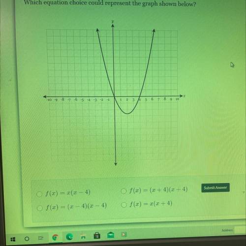 PLEASE HELP ILL GIVE BRAINLIEST Which equation choice could represent the graph shown below?