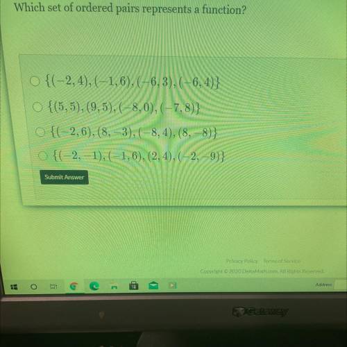 PLEASE HELP ILL GIVE BRAINLIEST Which set of ordered pairs represents a function?