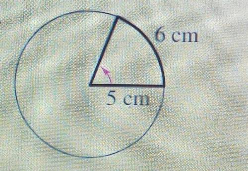 Find the angle in radians