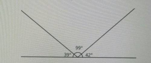 The line has been partitioned into three angles. Is there a triangle with these three angle measure