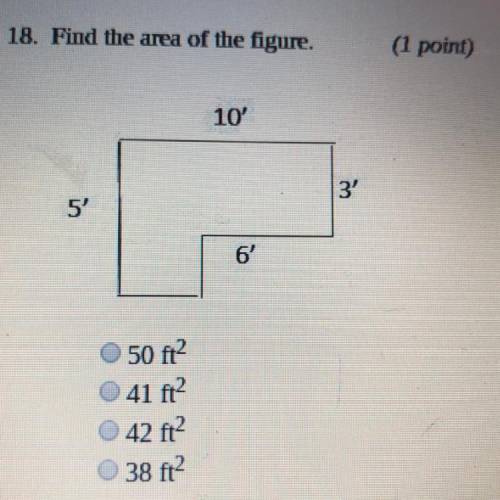 PLS HELP 25 points Find the area of the figure