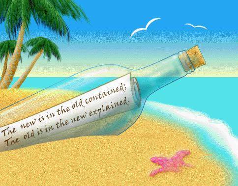 Solve this mystery message. Suppose you found this message inside a bottle:

What you think the me