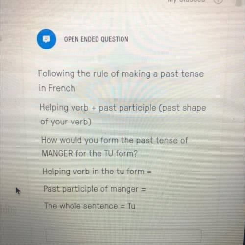 Following the rule of making past tense in French