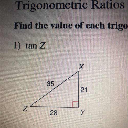 How to find the trigonometric ratio