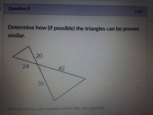 Similar triangles really need help quick