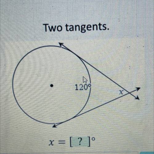 Two tangents 
Help please