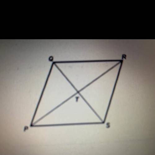 If PQRS is a rhombus, which statements must be true? Check all that apply.

A. PQR is supplementar