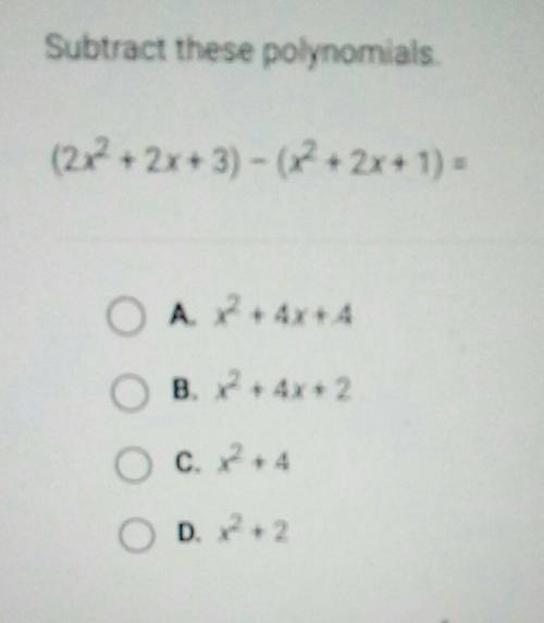 Subtract these polynomials.