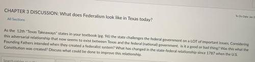 CHAPTER 3 DISCUSSION: What does Federalism look like in Texas today?

As the 12th Texas Takeaways